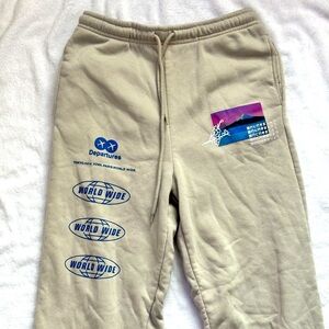 Tan Joggers Multi Color Print BARKEY WORN Size Small
Great Condition